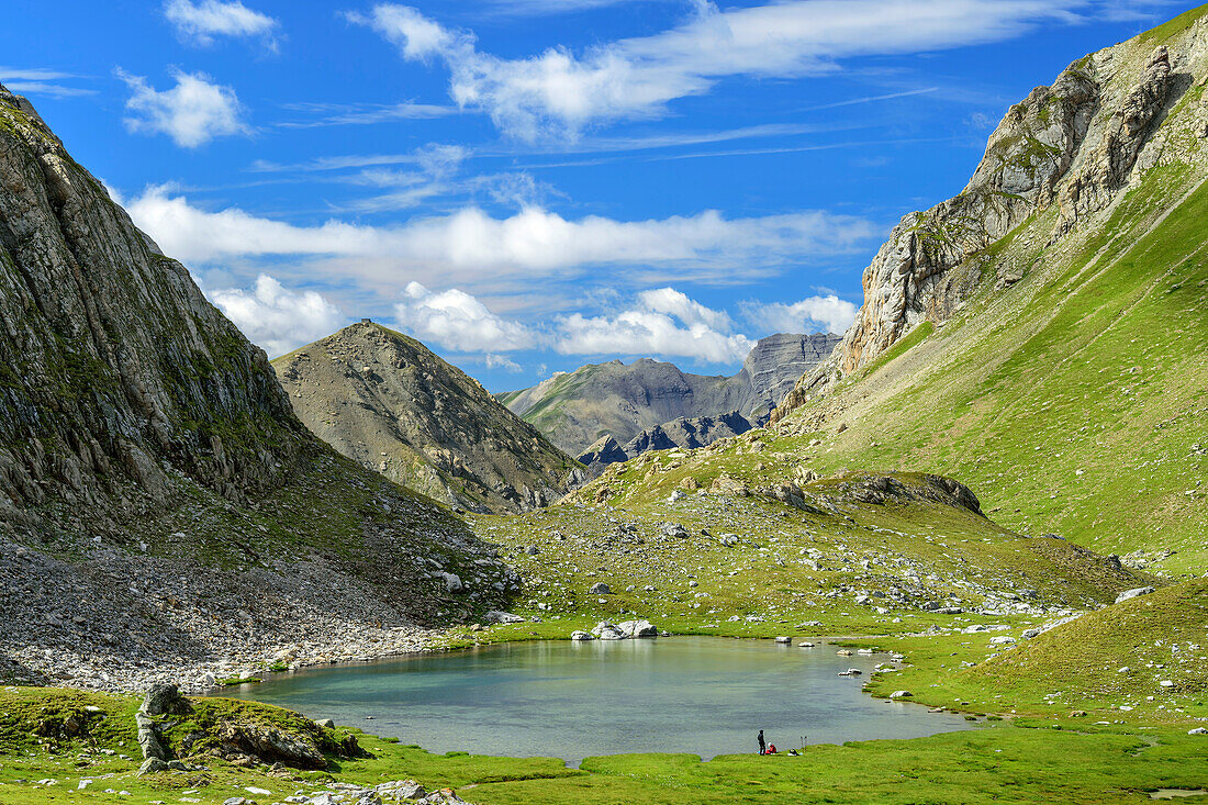Bergsee Lac du Vallonet superieur, Chambeyron-Gruppe, Alp-de-Haute-Provence, Cottische Alpen, Frankreich