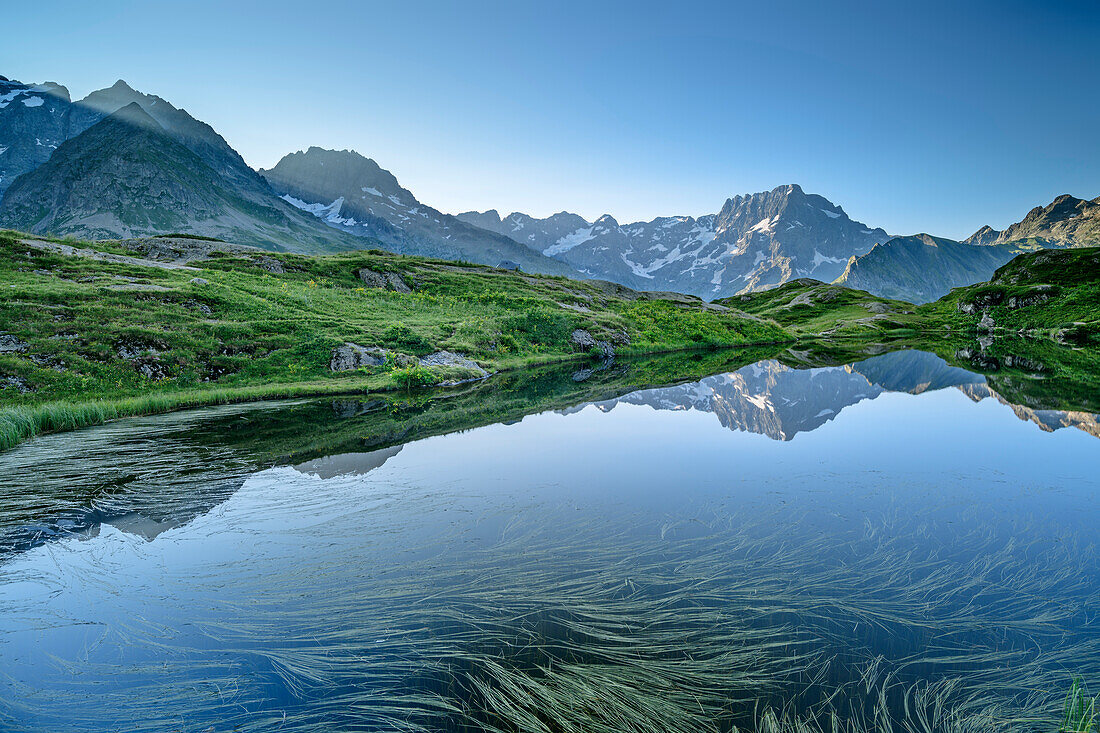 Lac du Lauzon mit Le Sirac, Lac du Lauzon, Valgaudemar, Nationalpark Ecrins, Dauphine, Provence-Hautes Alpes, Frankreich