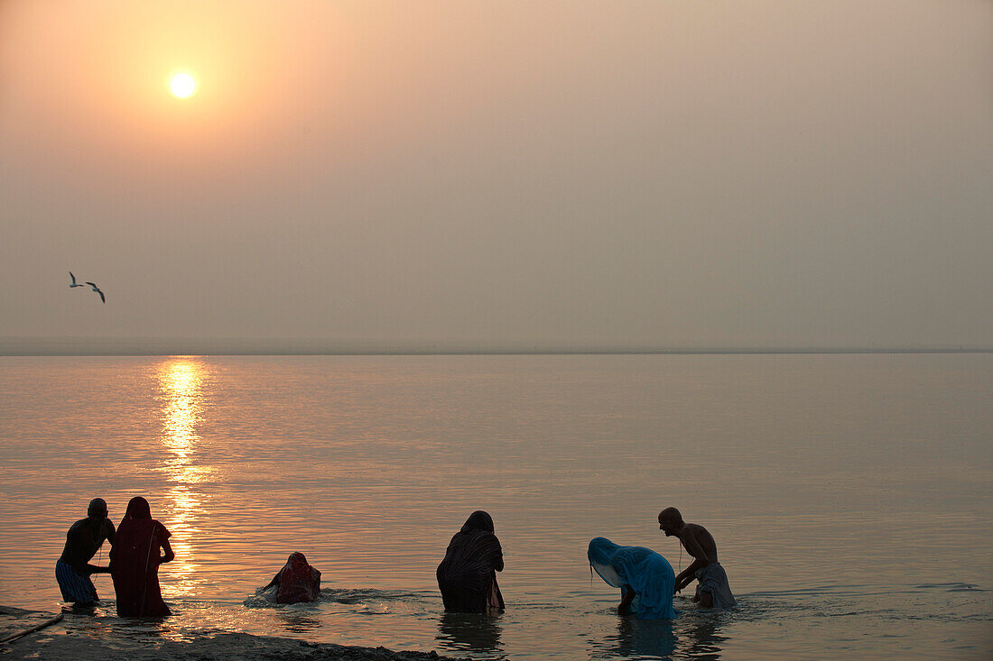 Sangam-Puja, Allahabad, Indien