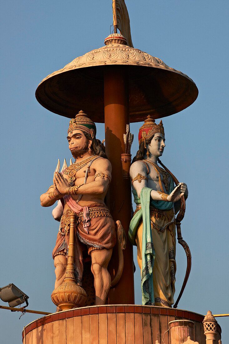 Hanuman and Rama statues, Rishikesh, India