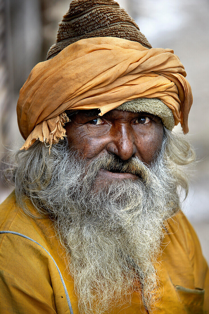 Alter Mann, Fatepur, Rajasthan, Indien