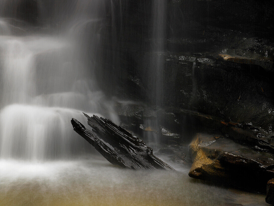 Sylvia Falls, Tal der Gewässer, Blue Mountains, NSW, Australien