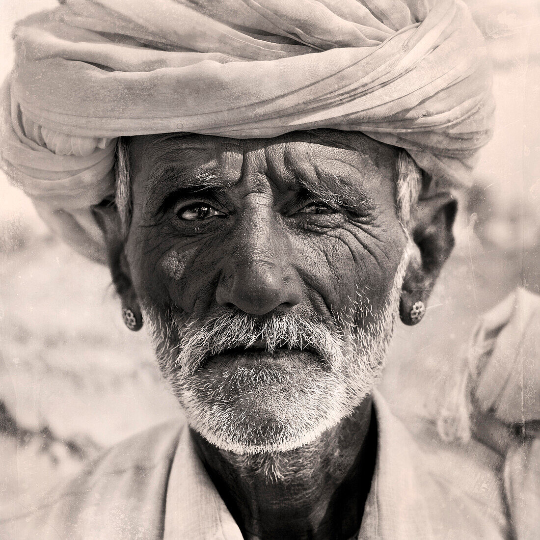 Bauernporträt Jodhpur, Rajasthan, Indien