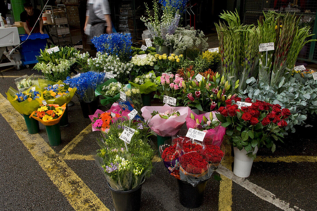 Blumengeschäft, Borough Market, Southwark, London, England