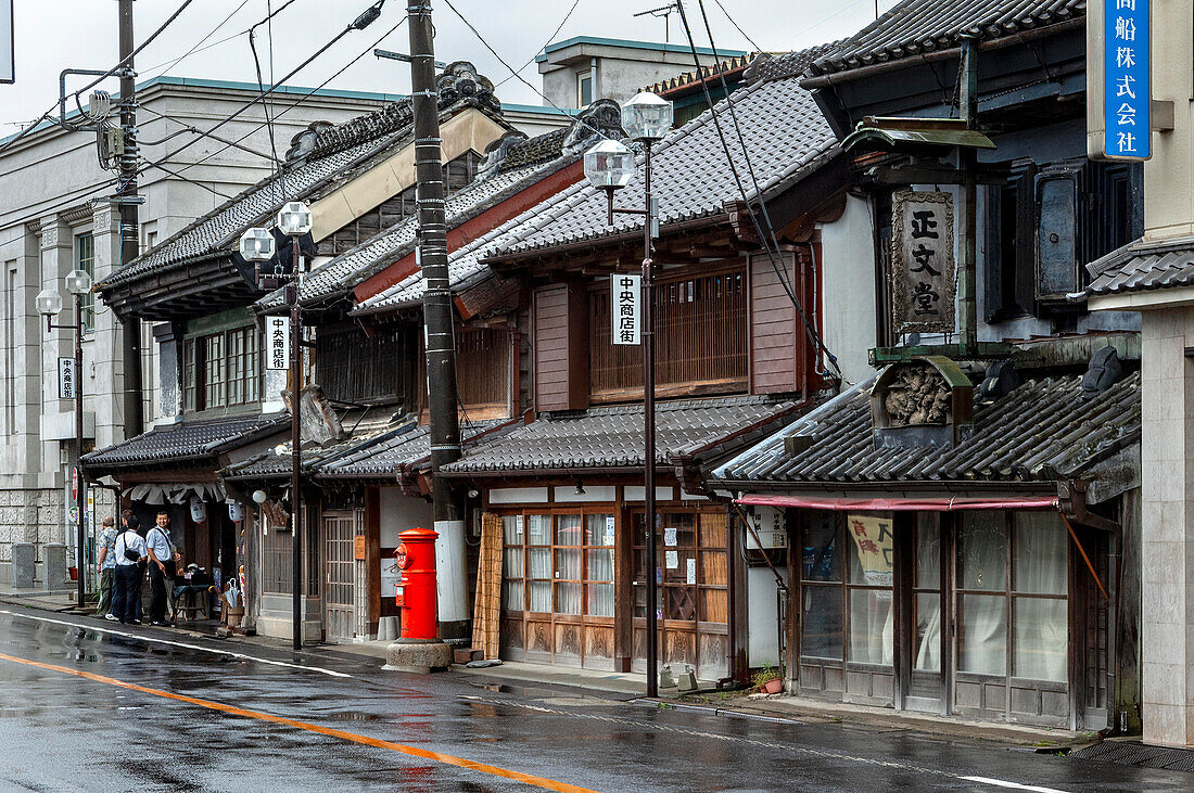 Old timber houses, Sawara, Japan