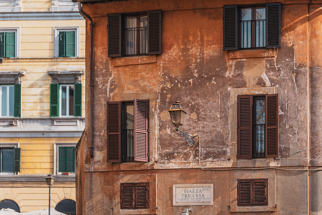 House wall, Rome, Lazio, Italy, Europe