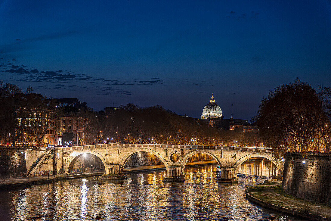 Brücke Pons Aurelius Petersdom, Rom, Latium, Italien, Europa