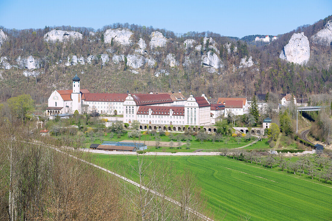 Beuron, Kloster Beuron, Erzabtei St. Martin, Naturpark Obere Donau in der Schwäbischen Alb, Baden-Württemberg, Deutschland