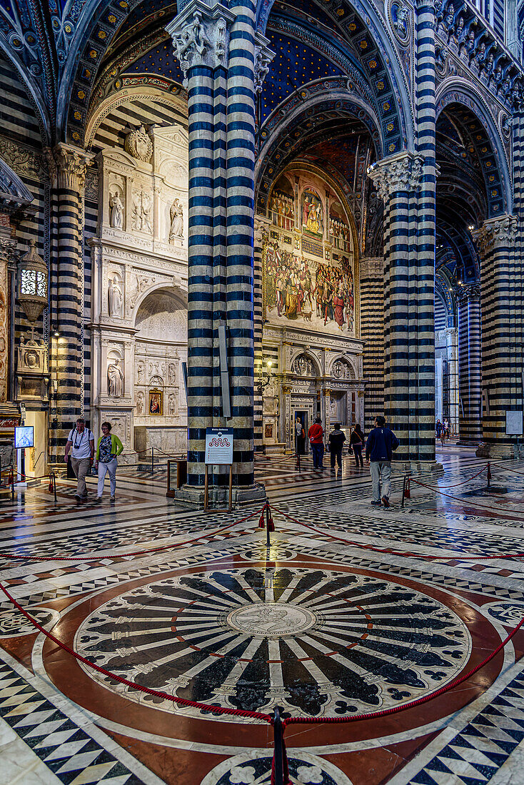 Cathedral of Santa Maria Assunta from inside, Siena, Tuscany, Italy, Europe