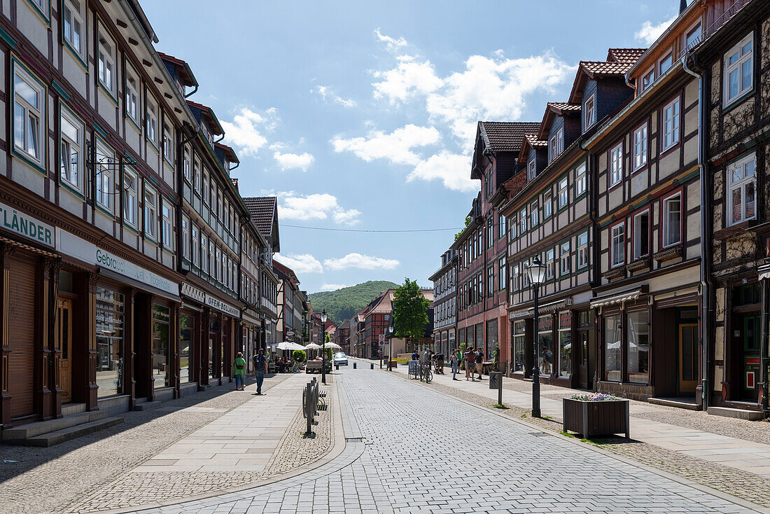 Half-timbered houses, historic old town, Wernigerode, Saxony-Anhalt, Germany