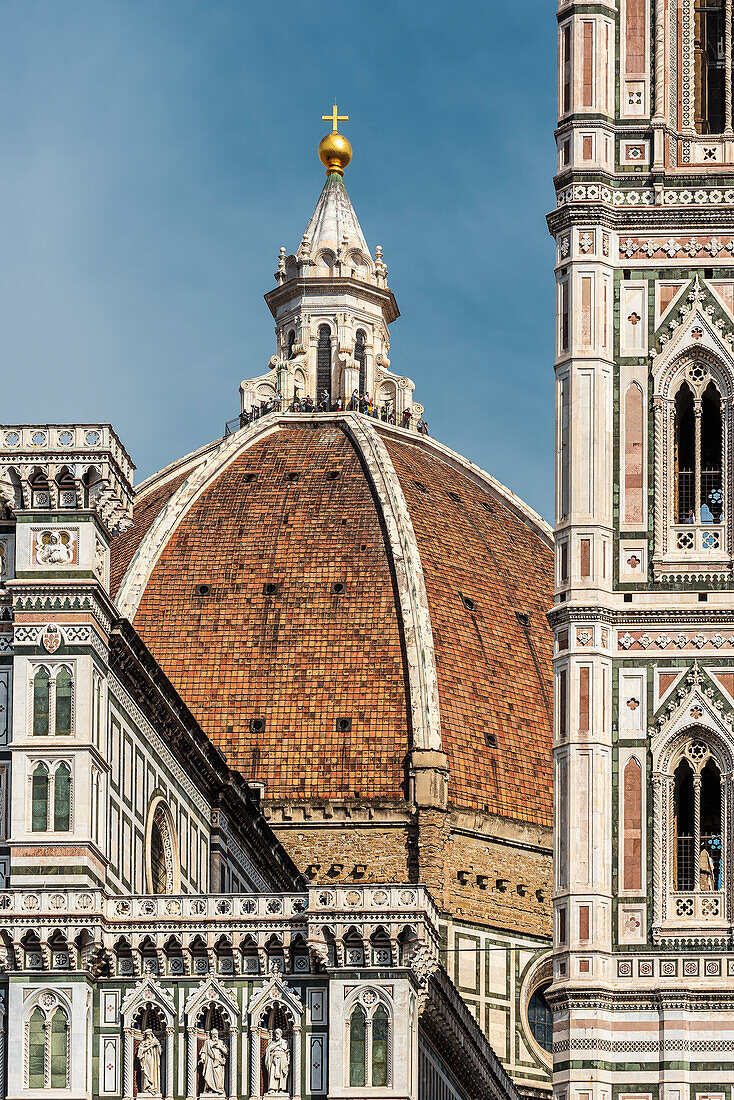 Fassade des Doms, Duomo Santa Maria del Fiore, Dom, Kathedrale, Florenz, Toskana, Italien, Europa