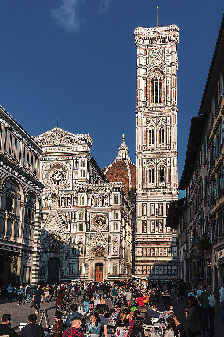 Fassade des Doms, Duomo Santa Maria del Fiore, Dom, Kathedrale, Florenz, Toskana, Italien, Europa