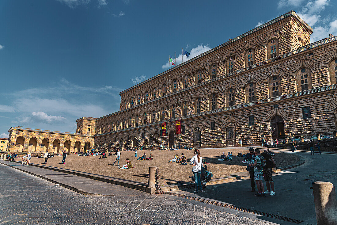 Palazzo Pitti Renaissance palace in the Oltrarno district of Florence, Florence, Tuscany, Italy, Europe