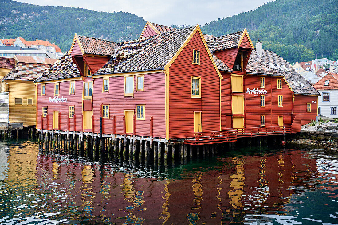 Lagergebäude Prefaboden, Skuteviksbodene, Bergen, Norwegen
