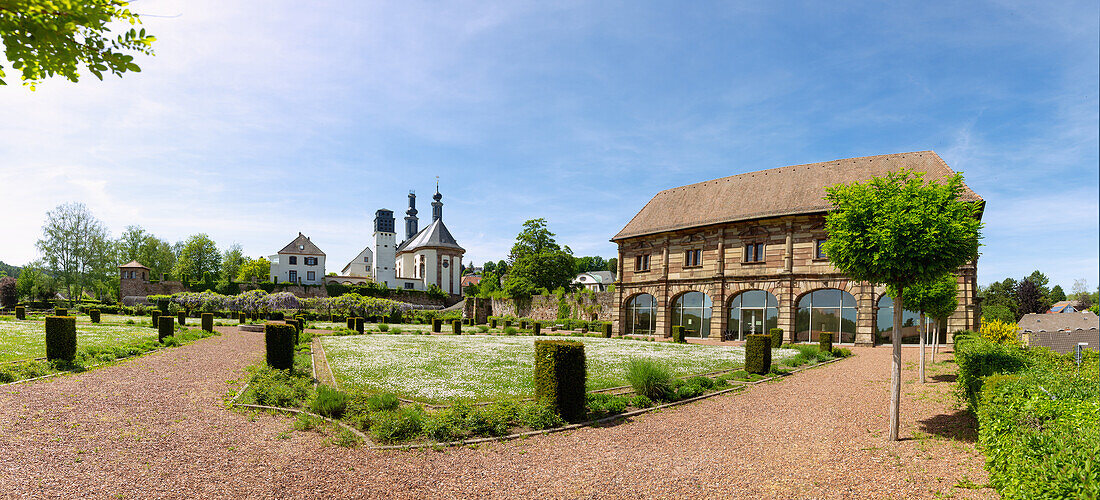 Blieskastel, baroque palace church, orangery and baroque garden, Saarpfalz district in Saarland in Germany