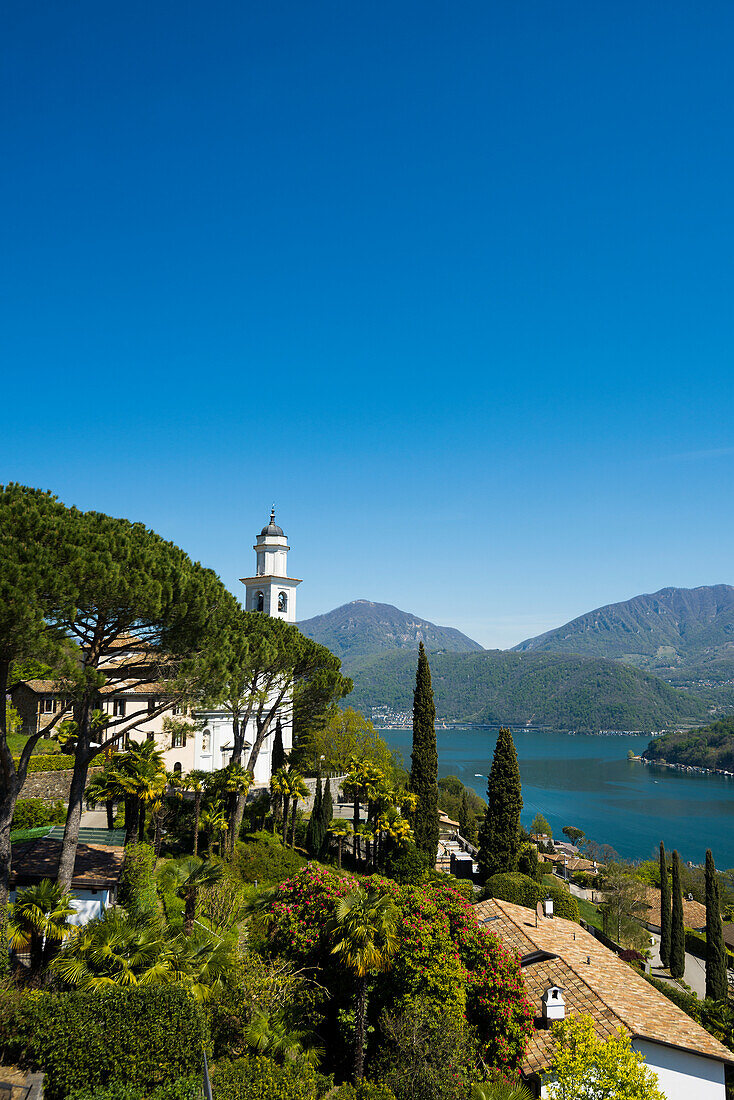 Vico Morcote, Lake Lugano, Lago di Lugano, Ticino, Switzerland