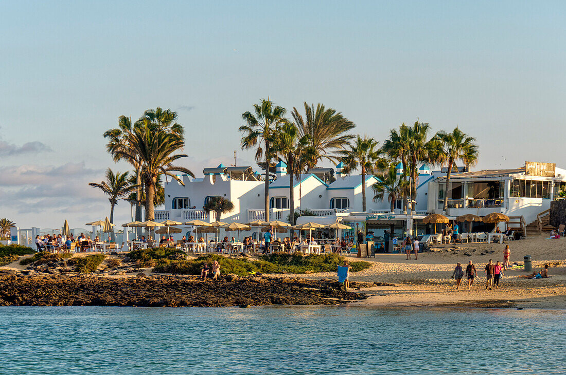 Beach bar on Corralejo Beach, Fuerteventura, Canary Islands, Spain