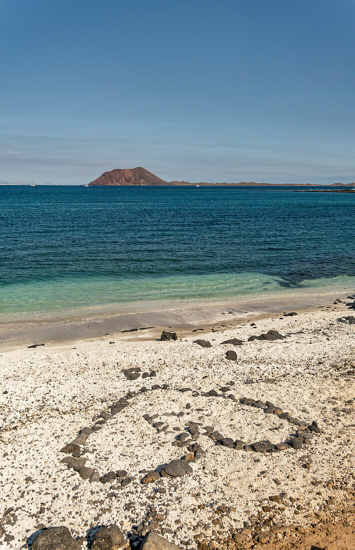 Corralejo beach, Heart of Lawastein, Fuerteventura, Canary Islands, Spain