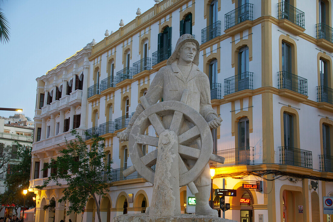 Sailor Monument, Ibiza Town, Ibiza, Eivissa, Balearic Islands, Spain, Europe