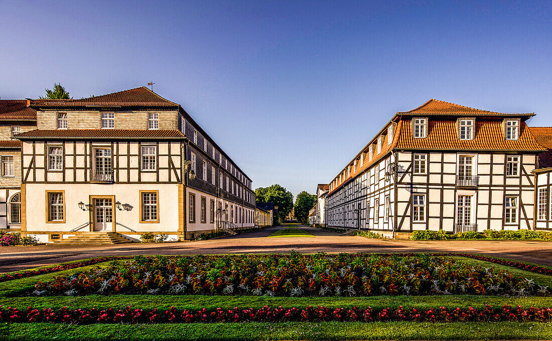 Historical buildings in Graeflichen Park in Bad Driburg, North Rhine-Westphalia, Germany