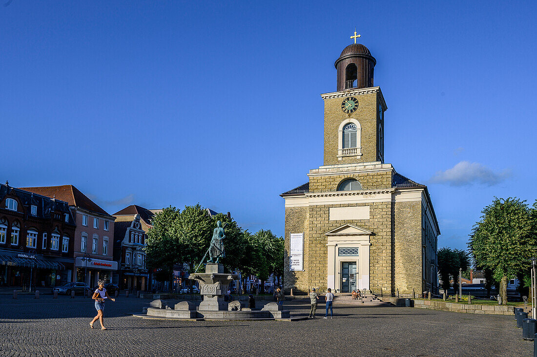 Church on the market square, Husum, North Friesland, North Sea Coast, Schleswig Holstein, Germany, Europe