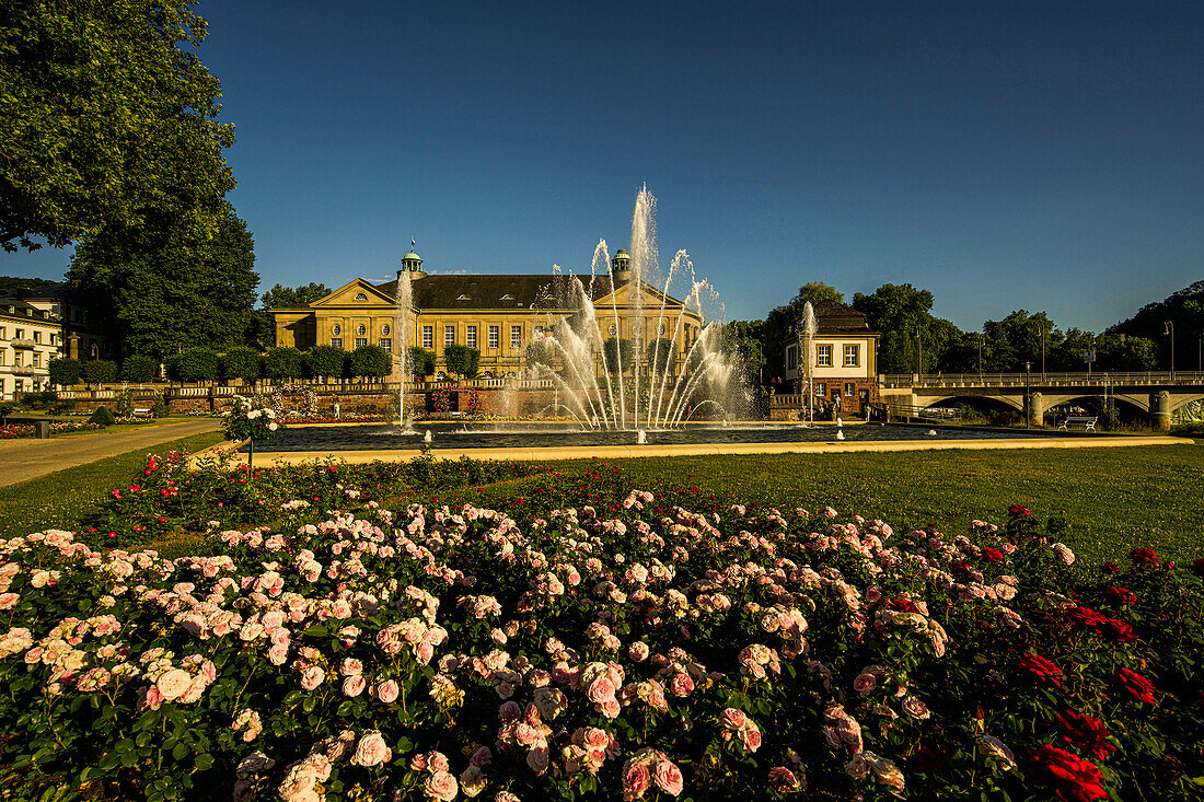 Rosengarten und Regentenbau in Bad Kissingen, Bayern, Deutschland