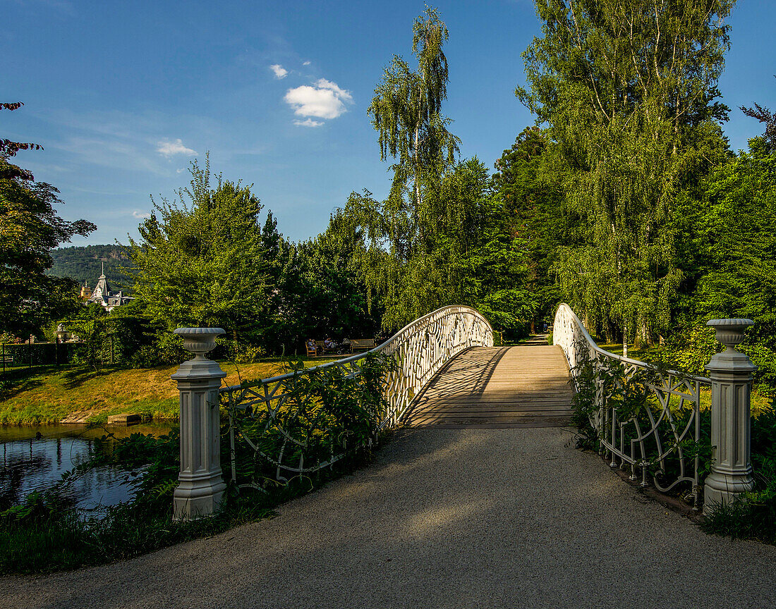 An der Lichtenthaler Allee, Brücke über die Oos, Baden-Baden, Baden-Württemberg, Deutschland