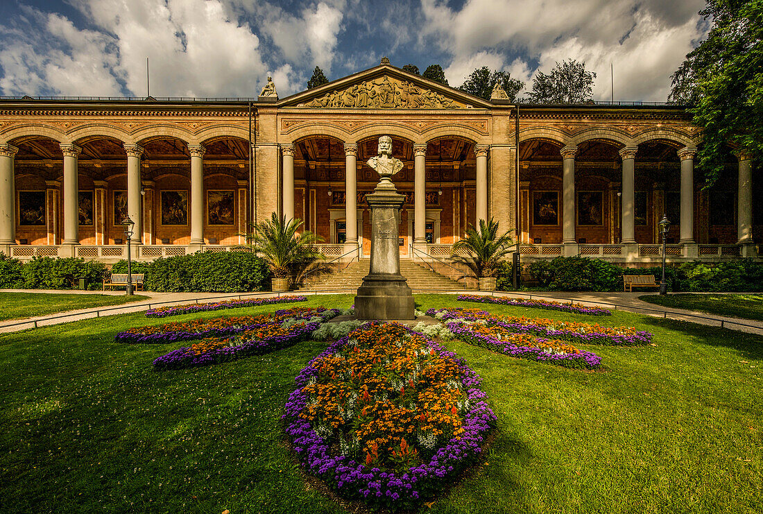 Pump room in the spa gardens of Baden-Baden, Baden-Württemberg, Germany