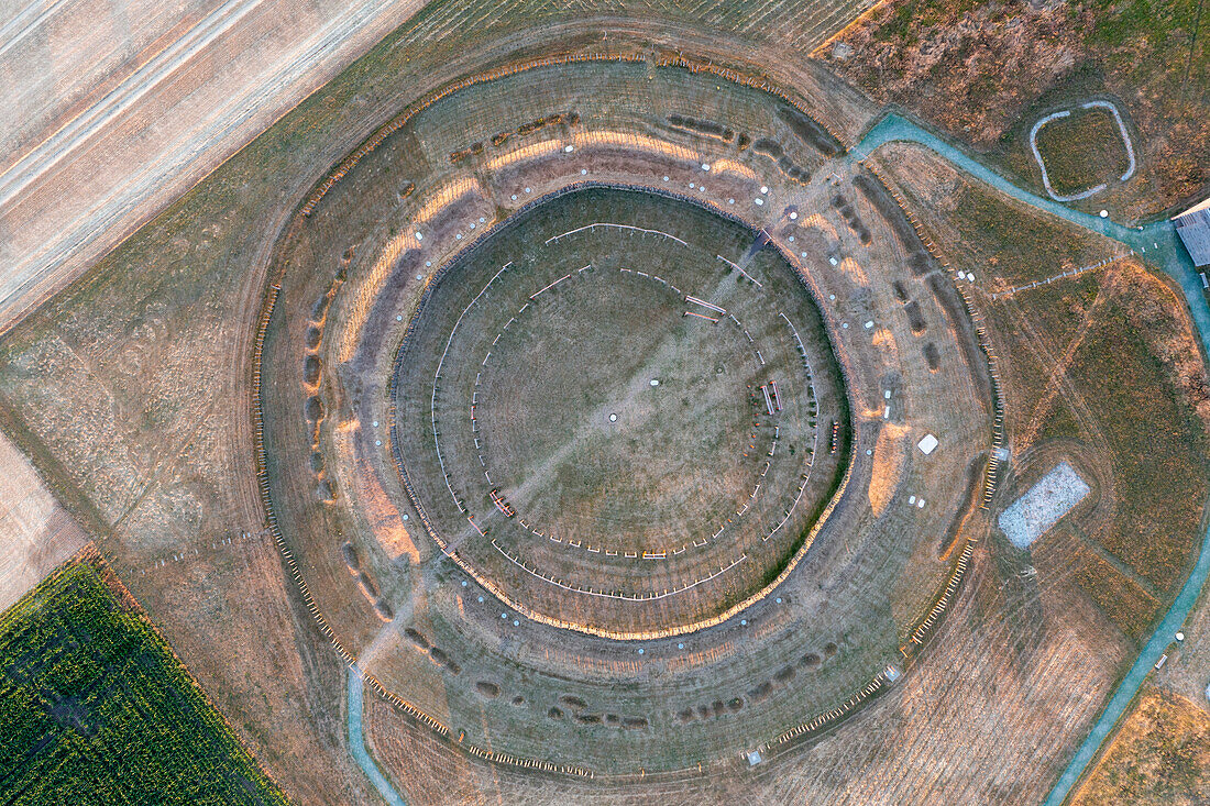 Ring sanctuary Pömmelte, prehistoric circular ditch, Schönebeck, Saxony-Anhalt, Germany