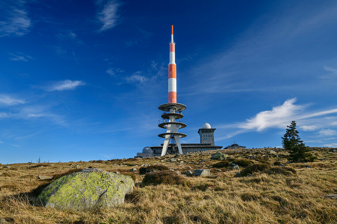 Gipfel des Brocken, Brocken, Harz, Nationalpark Harz, Sachsen-Anhalt, Deutschland