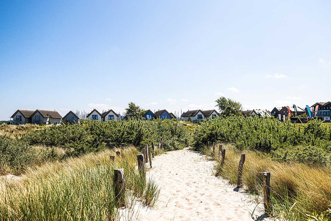 Strandweg in Heiligenhafen, Marina Resort, Baltic Sea, Ostholstein, Schleswig-Holstein, Germany