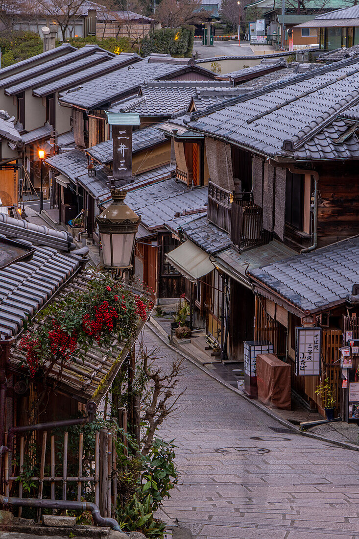 Historische Häuser im Stadtteil Higashiyama, Tokio, Japan, Asien