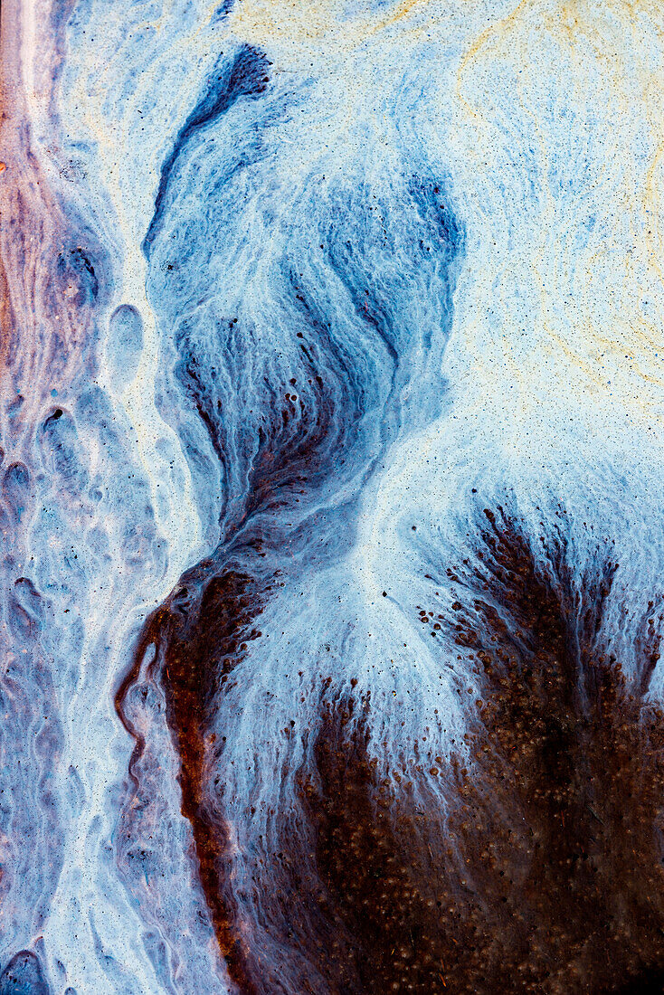 Tannin oil and water emulsion patterns, Royal National Park, NSW, Australia