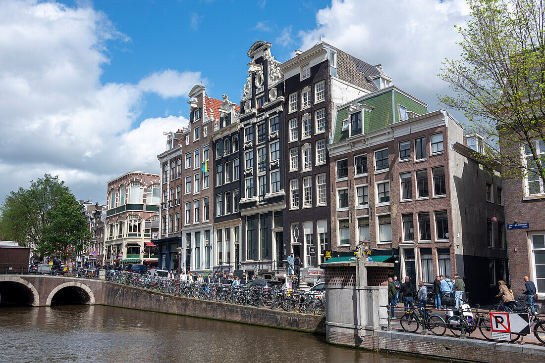 Traditionelle Wohnhäuser, Amsterdam, Noord-Holland, Niederlande