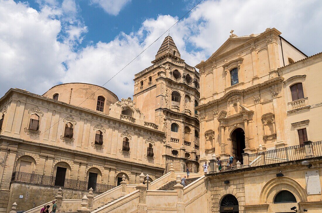 Kirche San Francesco all'Immacolata und Kloster Santissimo Salvatore, Noto, Siracusa, Sizilien, Italien.