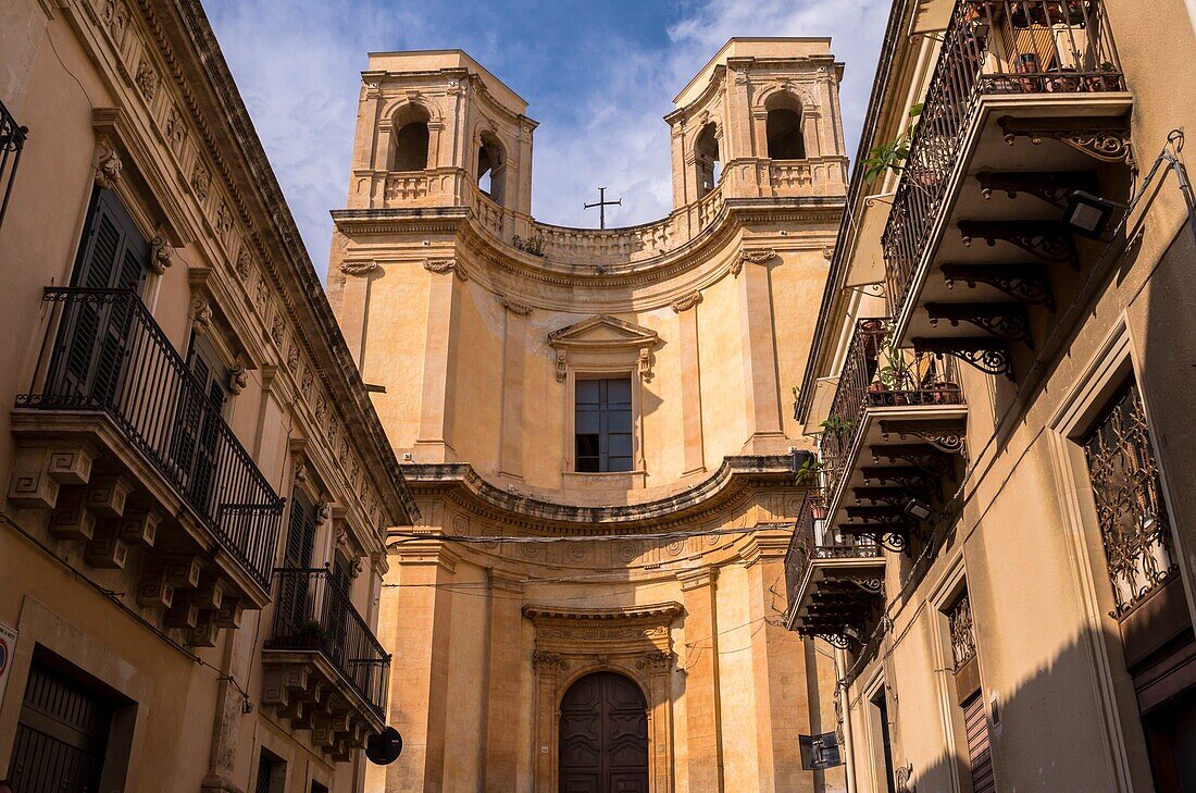 Kirche von Ðœontevergini, Noto, Siracusa, Sizilien, Italien.