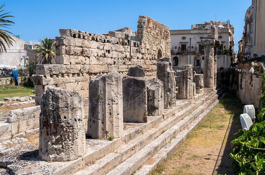 Tempel des Apollo, Syrakus, Sizilien, Italien.