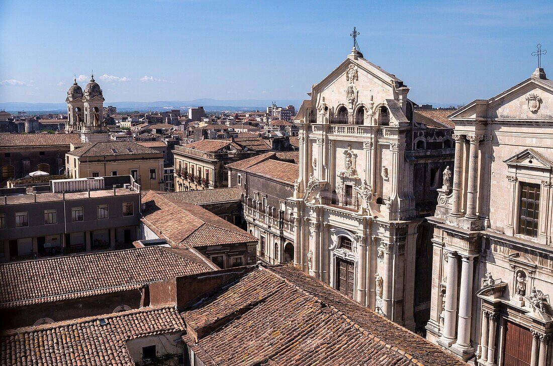 Kirche San Benedetto und Kirche San Francesco Borgia, Catania, Sizilien, Italien.