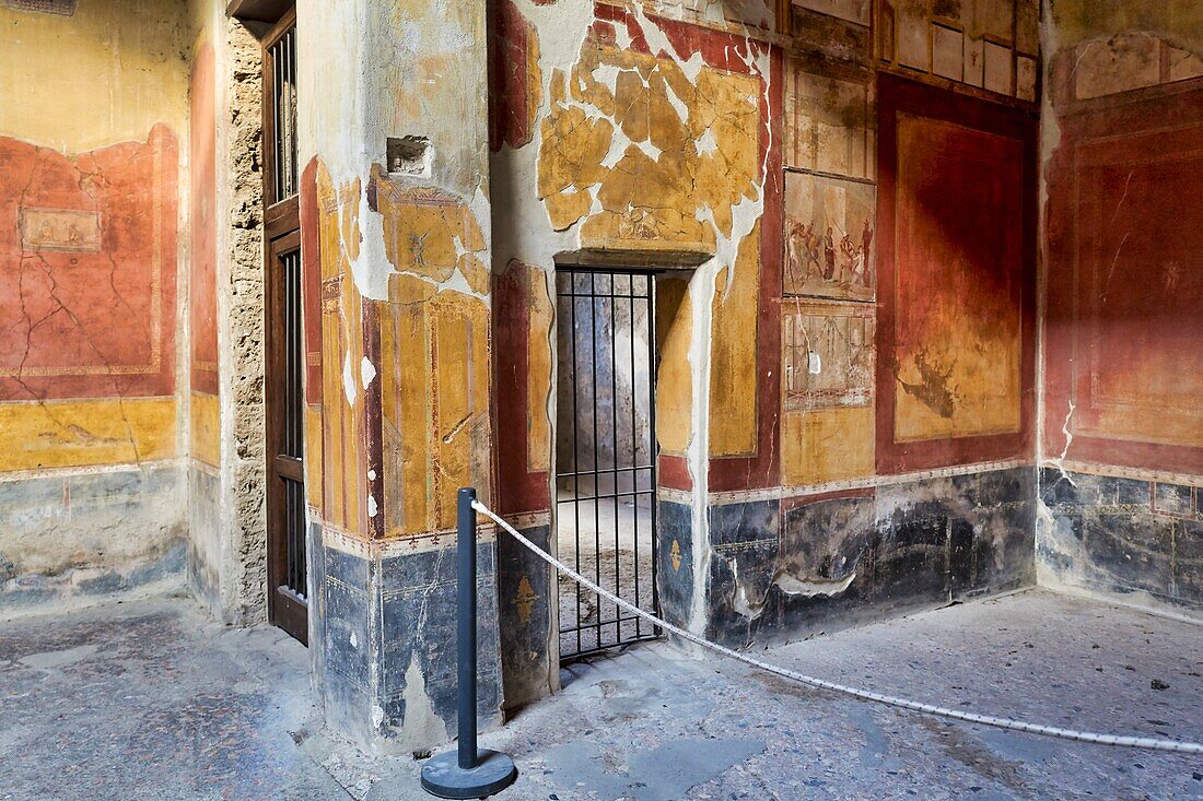 Neapel, Kampanien, Italien. PompejiA war eine antikeRömische Stadt in der Nähe des modernen NeapelA in der Region KampanienA Italien, auf dem Gebiet der GemeindeA Pompeji. Pompeji ist UNESCO-Weltkulturerbe und eine der beliebtesten Touristenattraktionen Italiens.