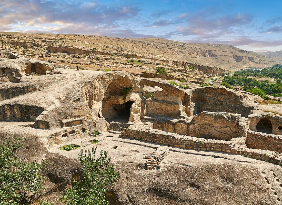 Rock caves of Uplistsikhe (Lords Fortress) troglodyte cave city,near Gori,Shida Kartli,Georgia. UNESCO World Heritage Tentative List.