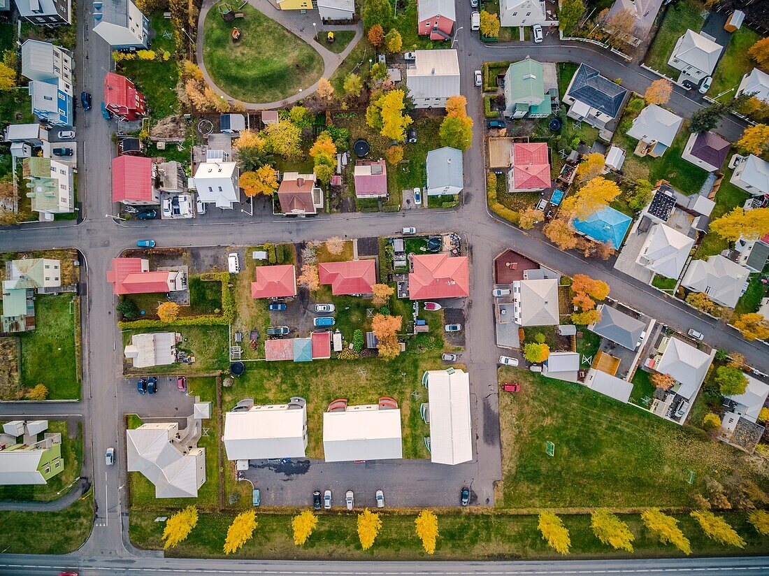 Akureyri in the Autumn,Northern Iceland.