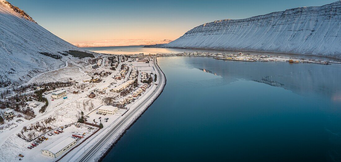 Winter, Isafjördur, Westfjorde, Island.