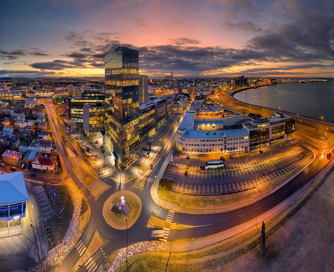 The Hofdatun skyscraper,Reykjavik,Iceland.