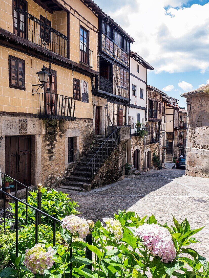 Traditionelle Architektur in Mogarraz. Sierra de Francia. Salamanca. Kastilien Leon. Spanien.