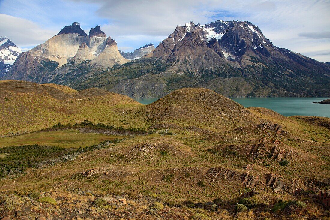 Chile,Magallanes,Torres del Paine,national park,Cuernos del Paine,Cerro Amirrante Nieto,.