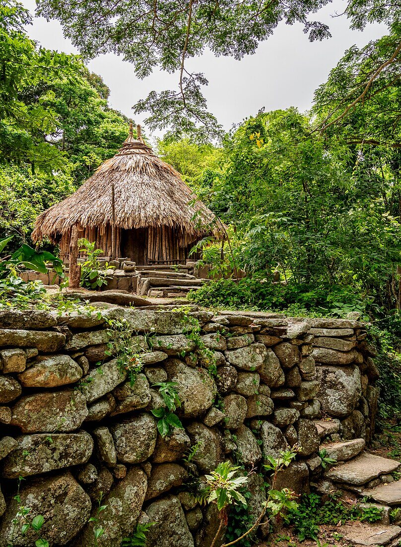 Kogi Hut,Pueblito Chairama,Tayrona National Natural Park,Magdalena Department,Caribbean,Colombia.