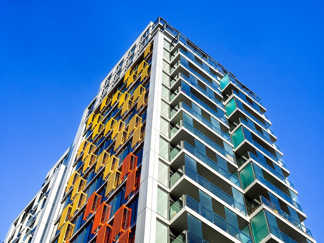 Riverside Quarter Apartmentgebäude in Wandsworth - South West London, England.