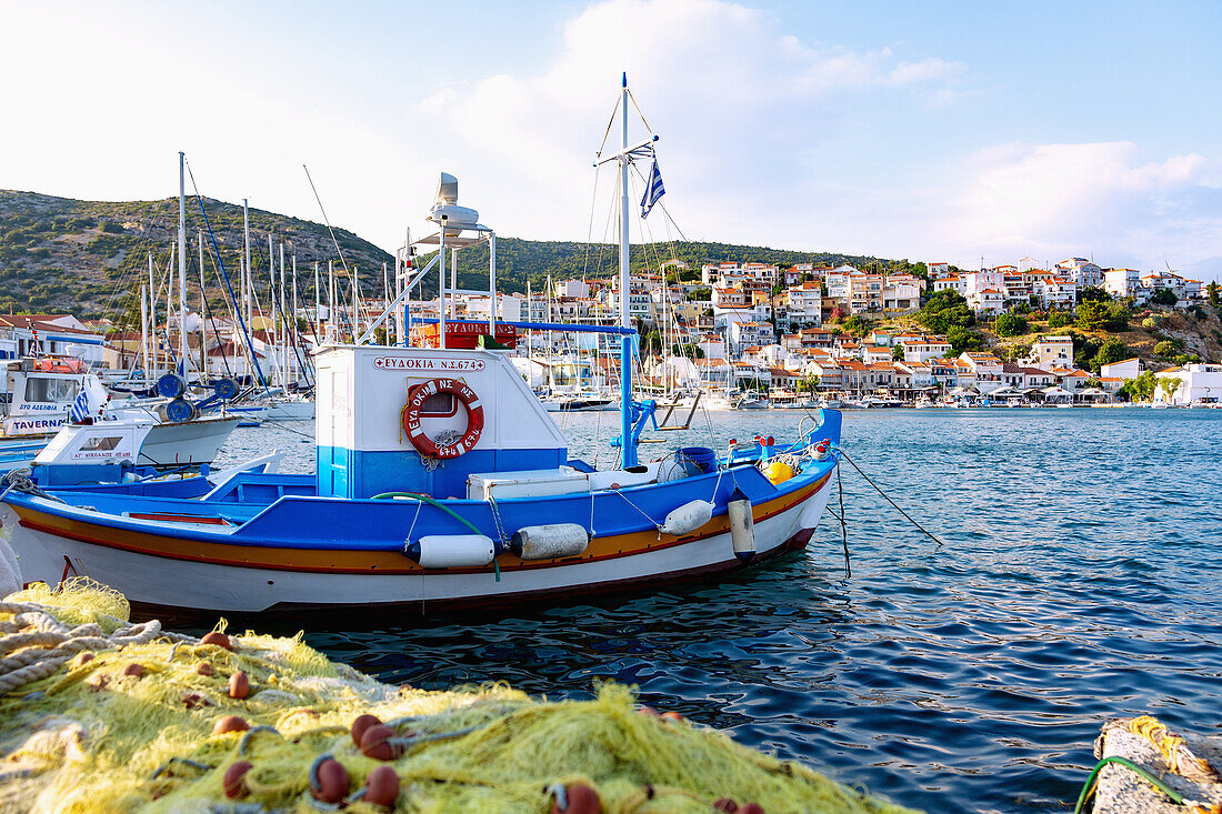 Fishing port of Pythagorion on Samos island in Greece