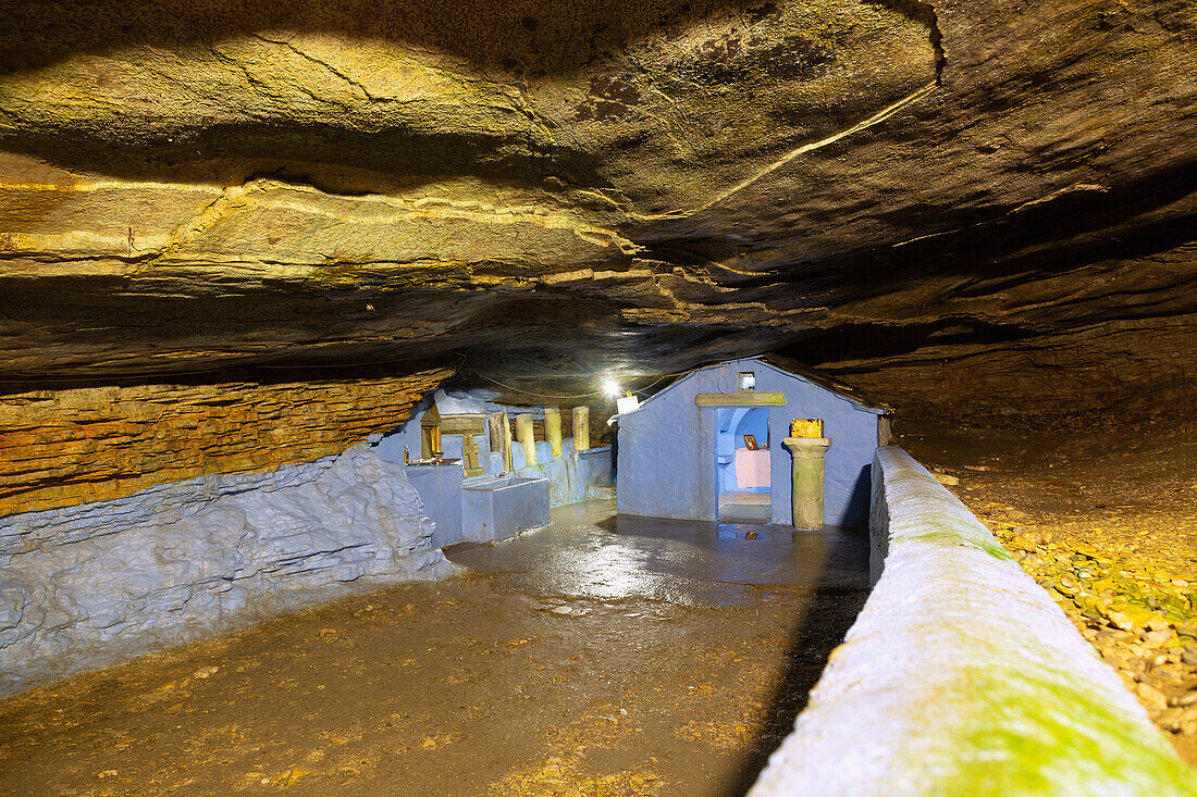 Moni Panagia Spiliani, cave church at Pythagorion in the southeast of the island of Samos in Greece