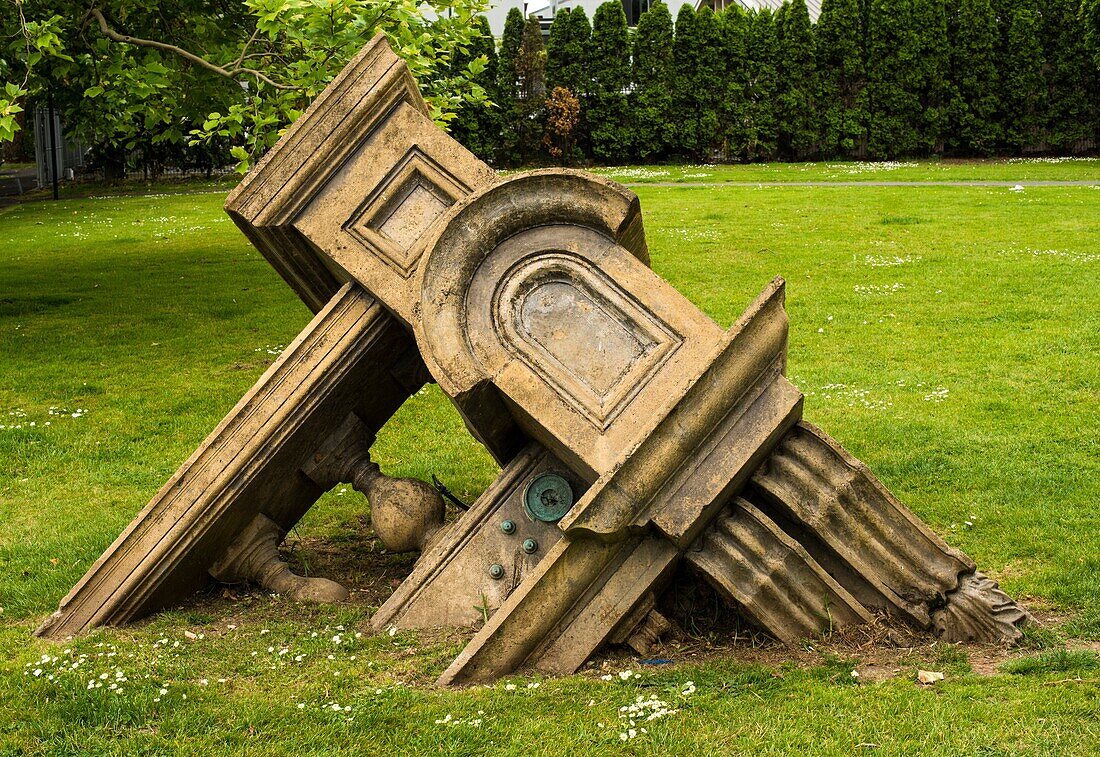 Sculpture,Tip,by artist John Radford,in Western Park in Ponsonby,Auckland,New Zealand.